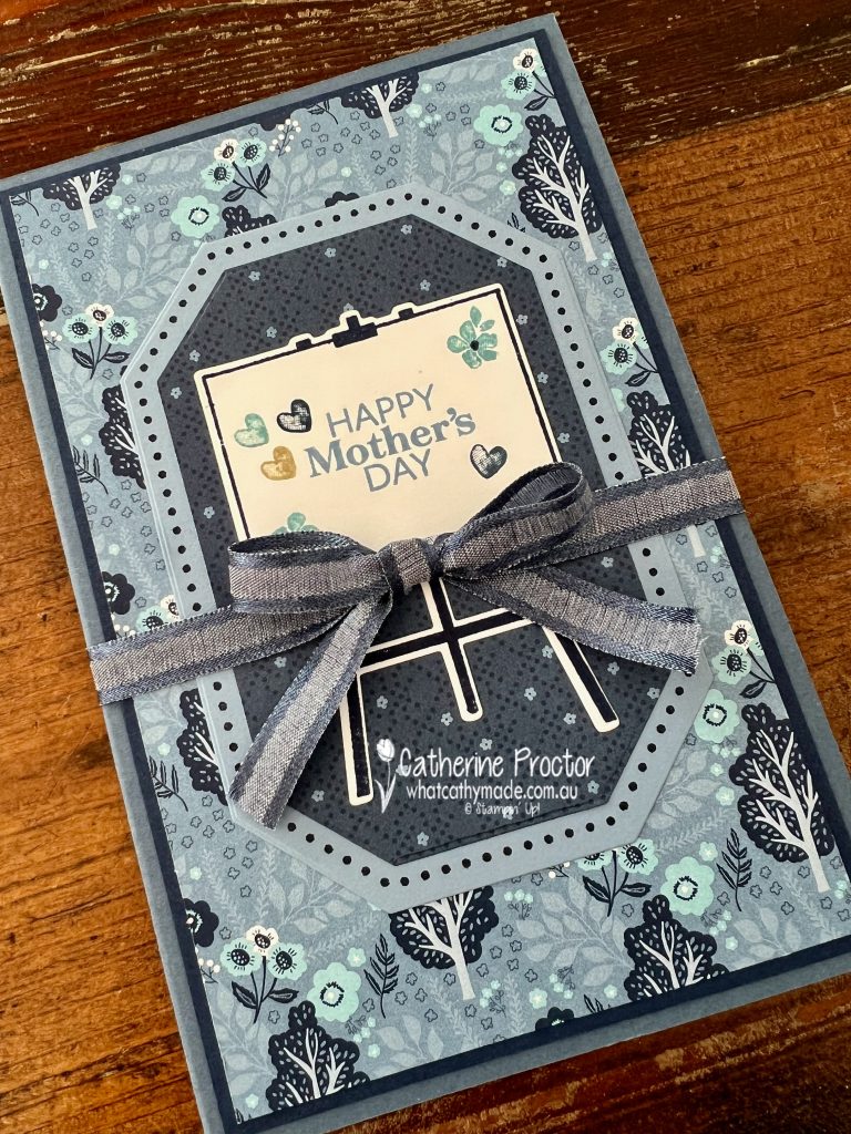 Night of Navy 3/8 (1 cm) Bordered Ribbon by Stampin' Up!