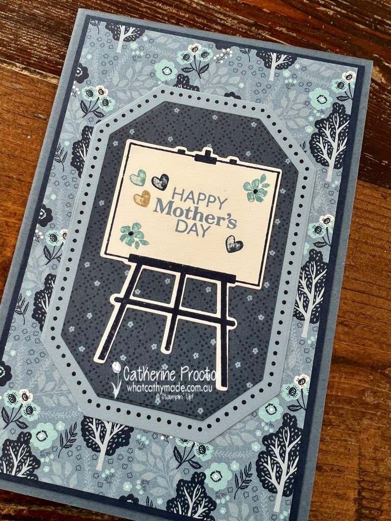 DIY Mothers Day Card Machine Embroidery Design, in the Hoop Embroidery on  Cardstock 