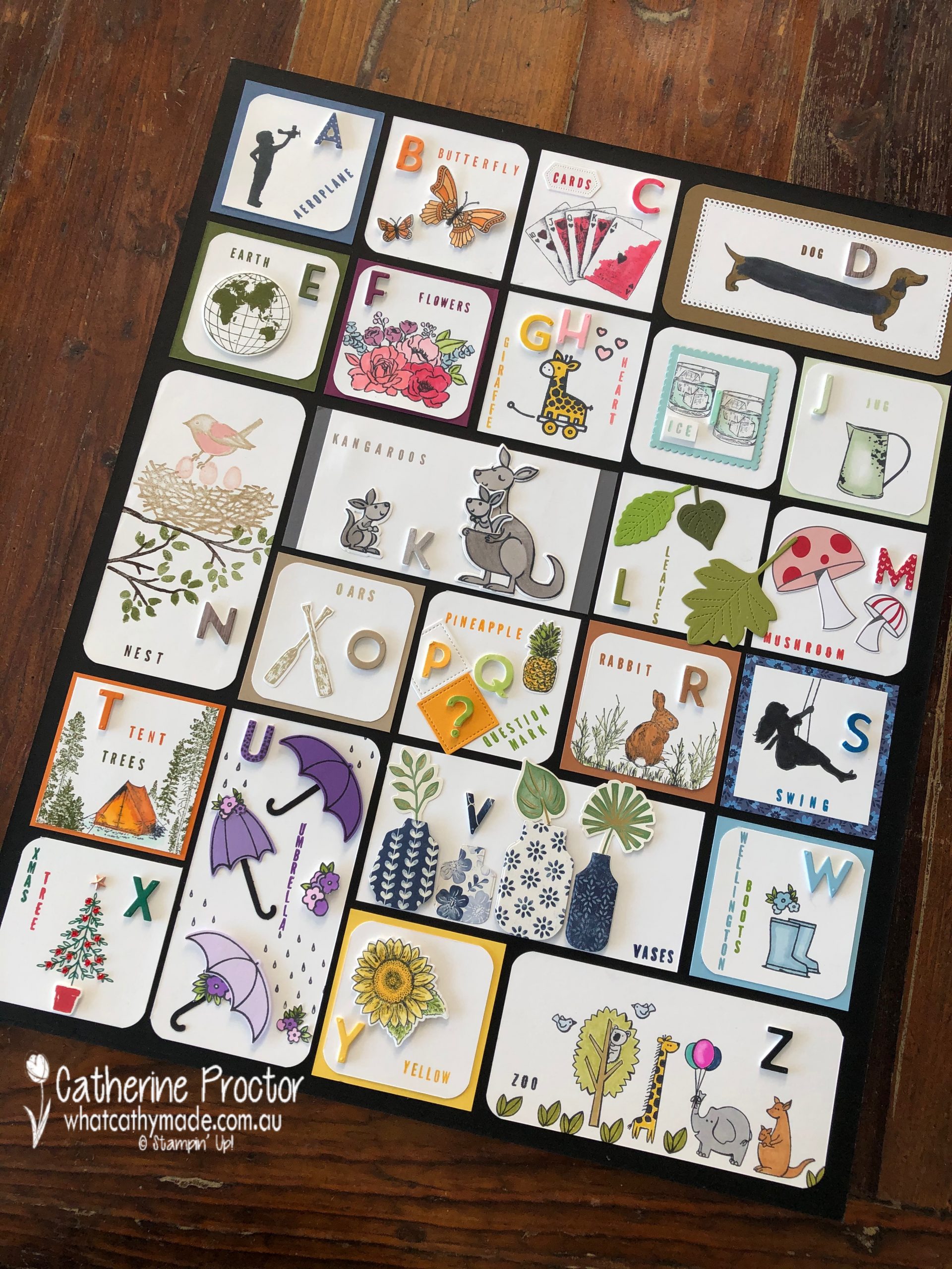 Stampin' Up! Alphabet Sampler - What Cathy Made