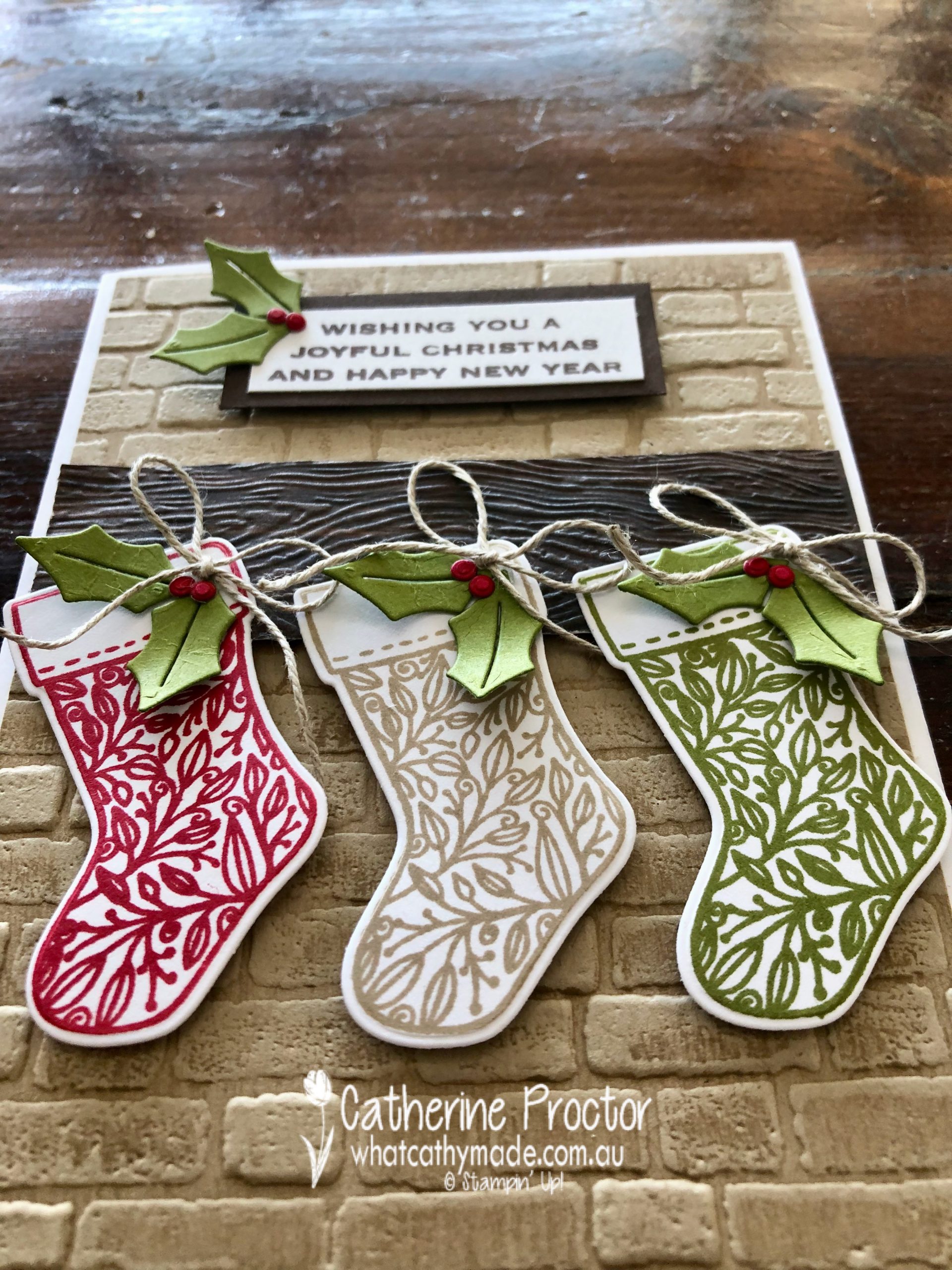 Stampin' Up! Tidings & Trimmings Christmas Card - What Cathy Made