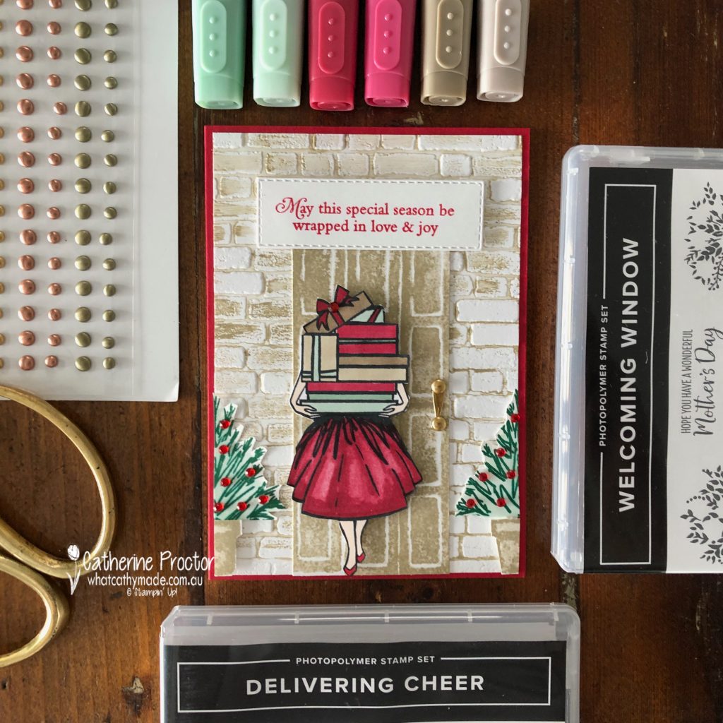 Stampin' Up! Delivering Cheer & Welcoming Windows Christmas Card