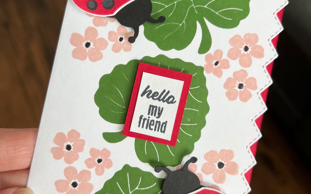 Real Red Hello Ladybug card – AWH Colour Creations
