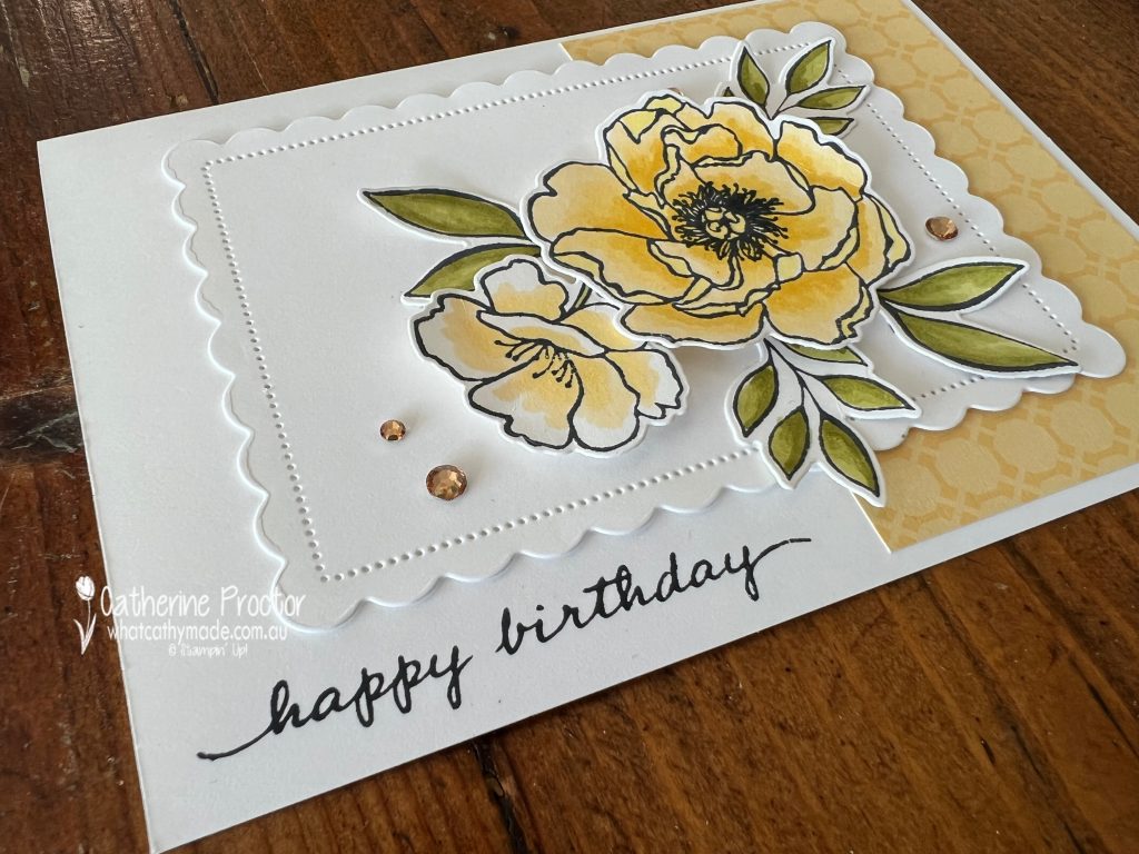 So Saffron Happiness Abounds Card - AWH Colour Creations - What Cathy Made