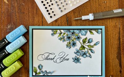 Balmy Blue Perfectly Penciled Card – Week 6 AWH Colour Creations