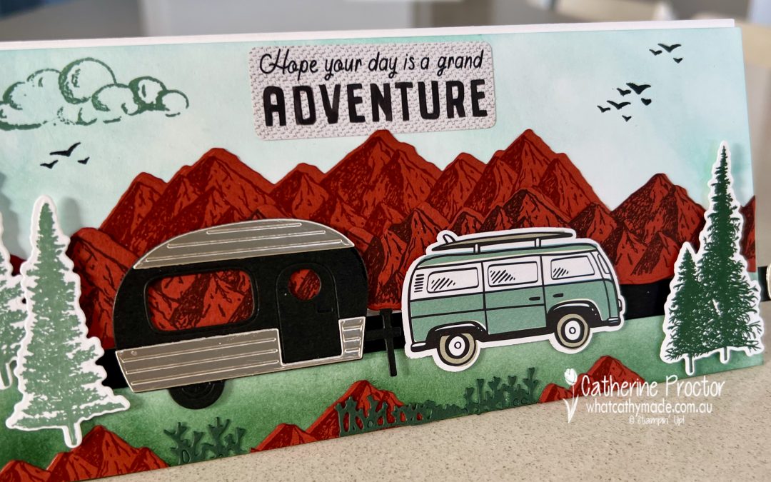 Cajun Craze Slimline Slider Caravan Card – Week 11 AWH Colour Creations