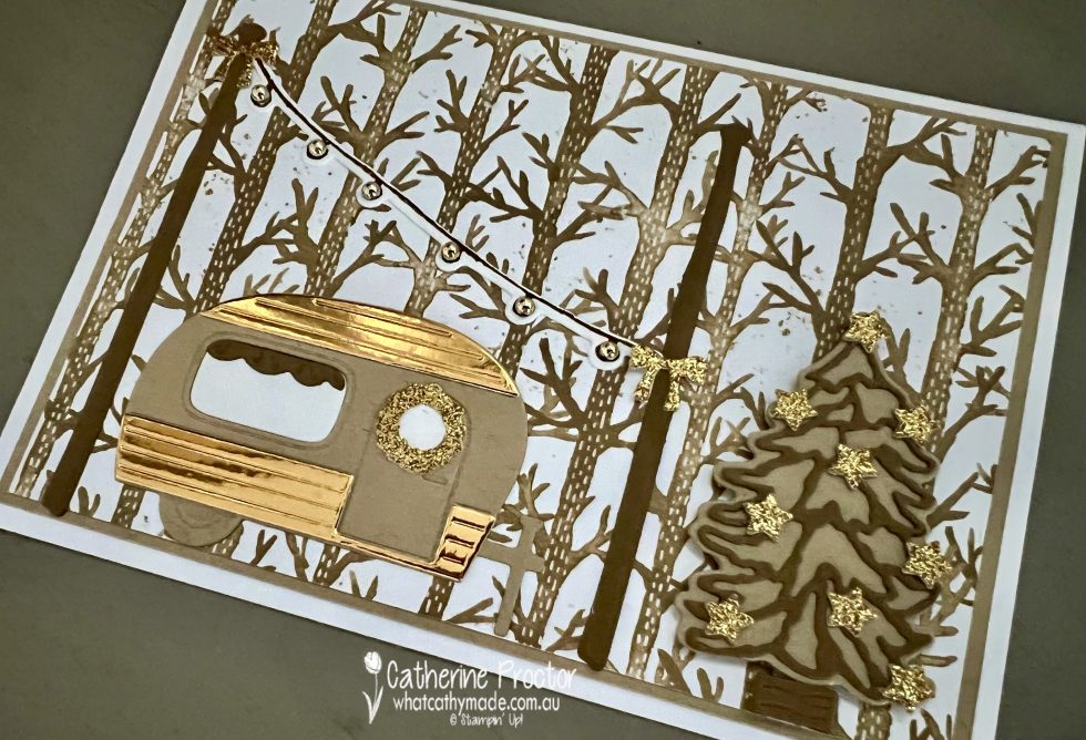 Stampin' Up! Tree Lot Dies Card AWH Heart of Christmas What Cathy Made