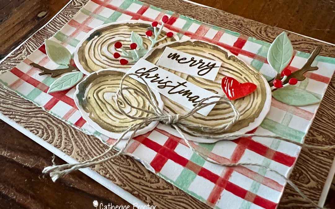 Stampin’ Up! Rings of Love DSP & Ringed With Nature Bundle Christmas Card