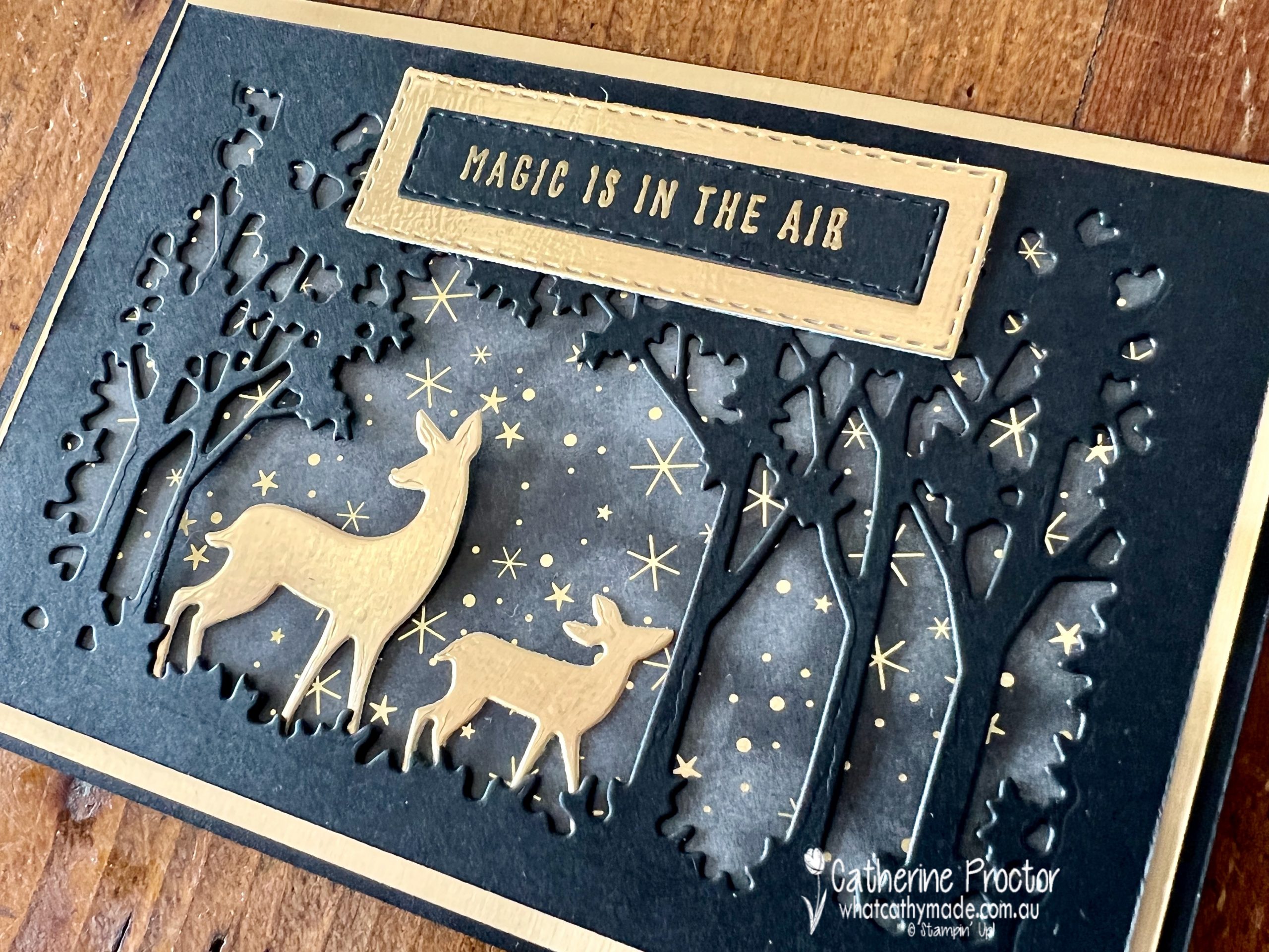 Stampin' Up! Grove Dies & Lights Aglow DSP Christmas Card - What