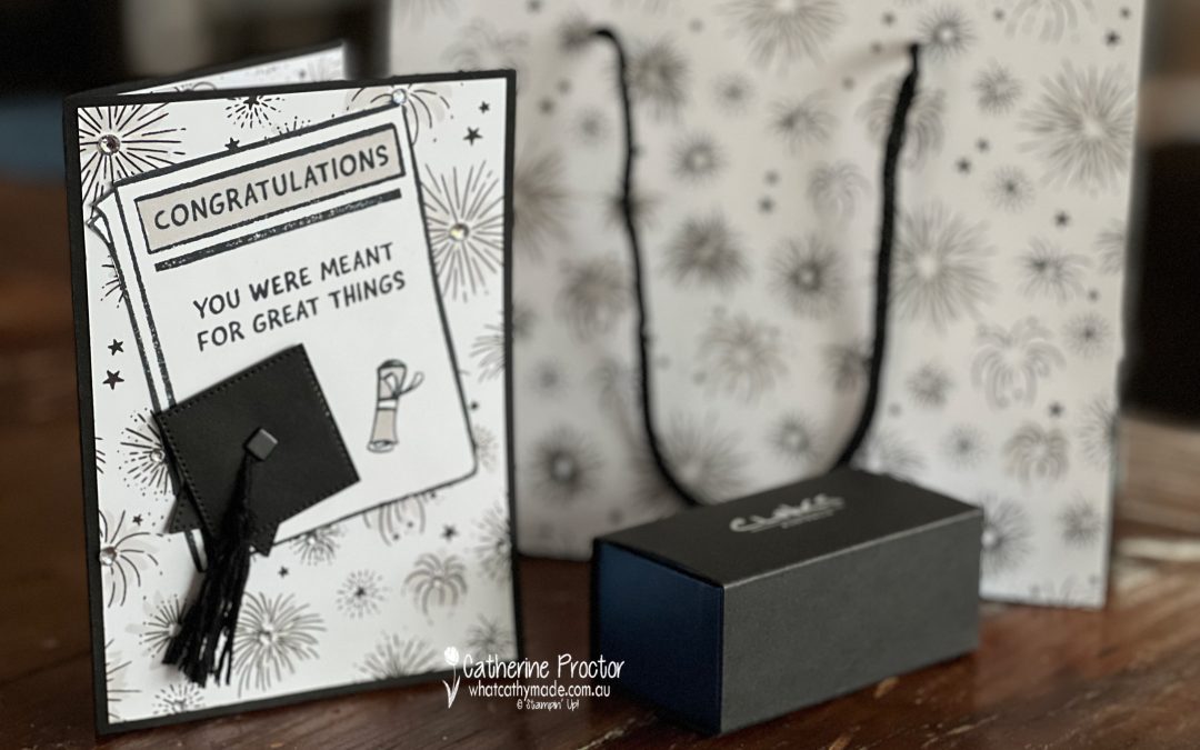 Stampin Up Gray Granite Graduation Card – Week 25 AWH Colour Creations