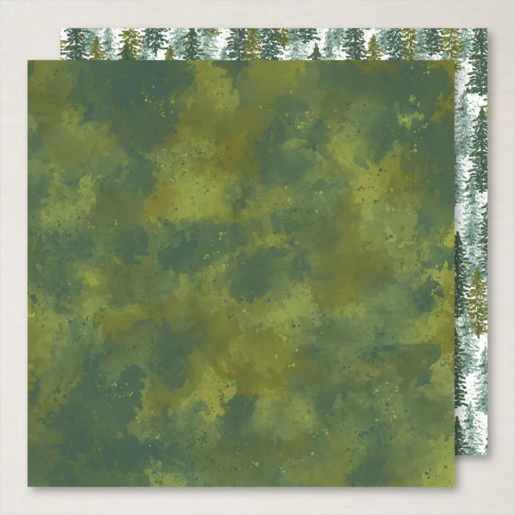 Abstract Forest Green Gold Christmas Mistletoe Holly Floral Wrapping Paper  by Eclectic