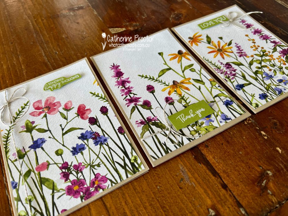 Stampin Up Old Olive Dainty Flowers DSP Cards Week 33 AWH Colour   Stampin Up Dainty Flowers Beautifully Happy Old Olive Cards 1 980x735 