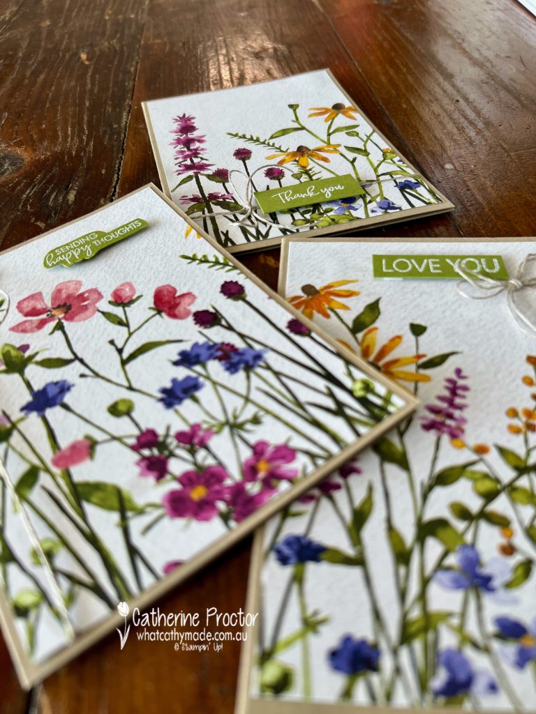 Stampin' Up! Old Olive Dainty Flowers DSP Cards - Week 33 AWH Colour  Creations - What Cathy Made