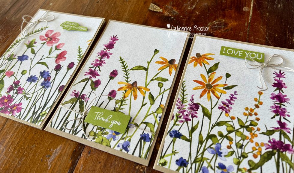 Stampin' Up! Old Olive Dainty Flowers DSP Cards - Week 33 AWH Colour ...