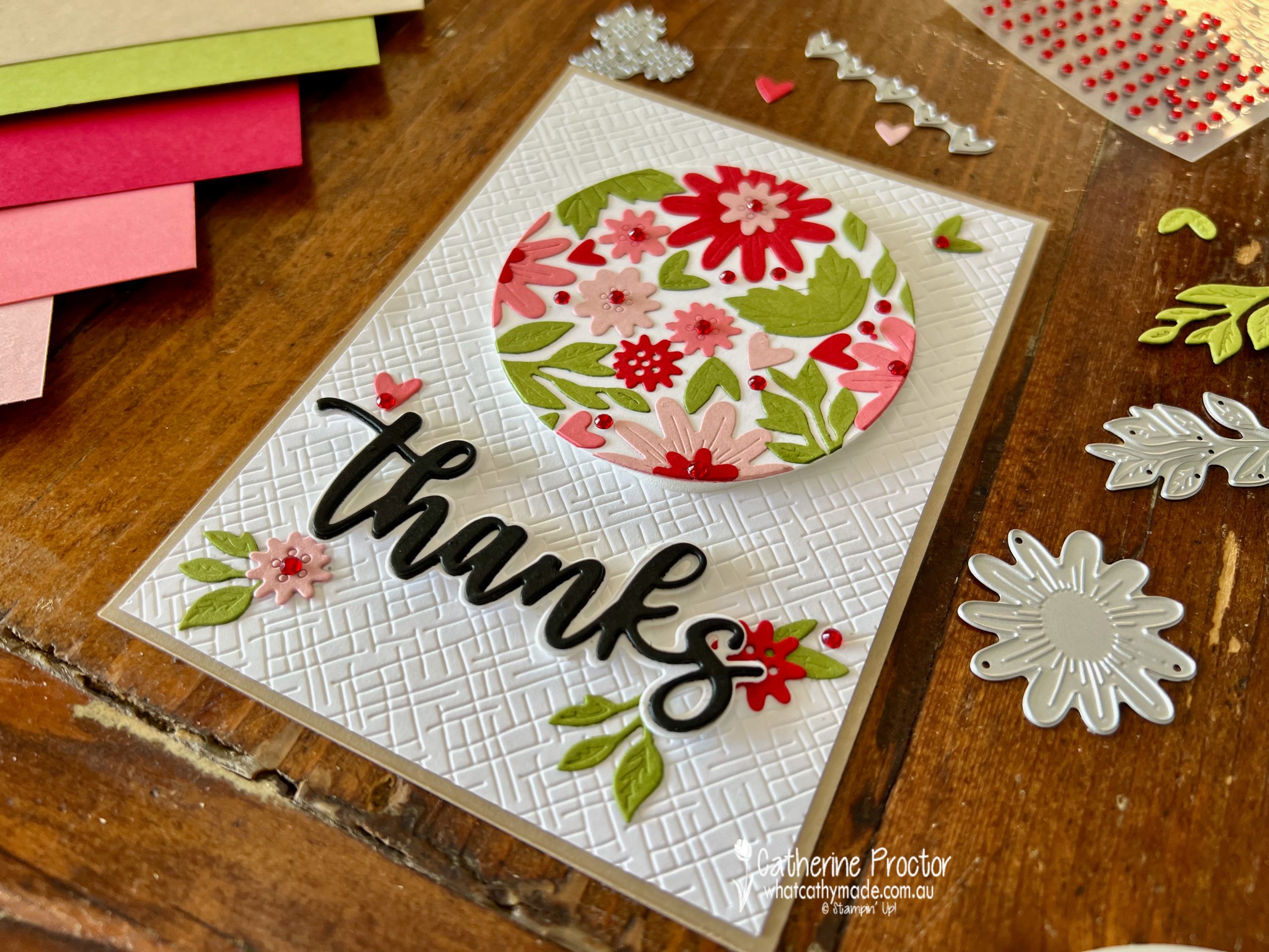 Stampin' Up! Inked and Tiled Thank You Card – Stampin' in the Meadows