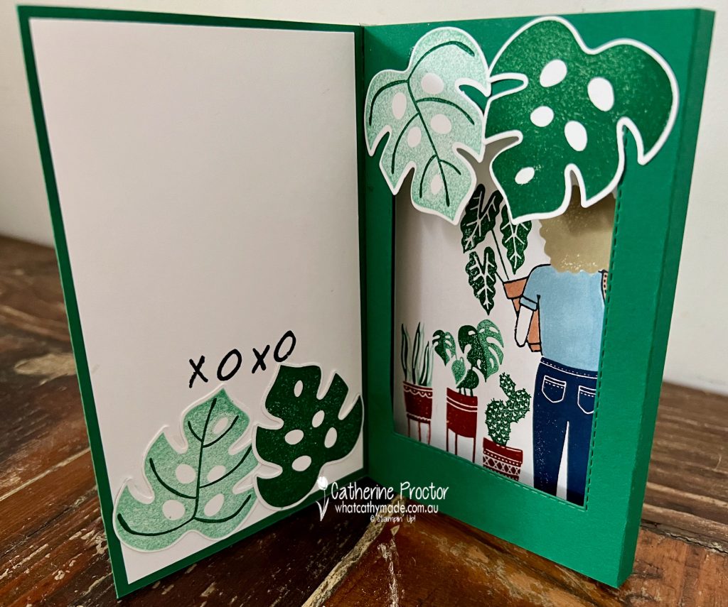 Simple Hello Card with the Stampin' Up! Tropical Leaf Bundle