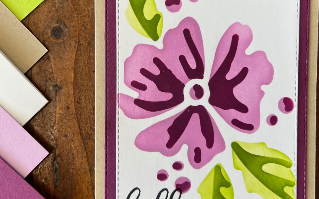 Stampin’ Up! Rich Razzleberry Loveliest Layers Decorative Masks Card