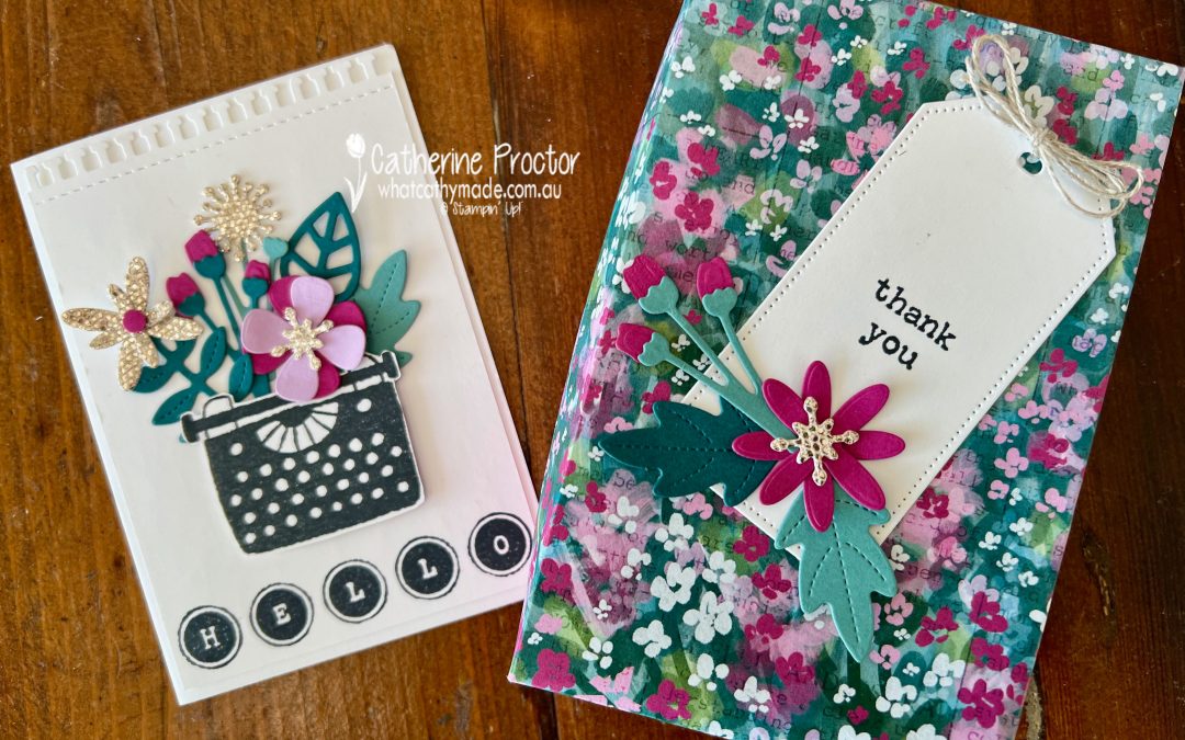 Berry Burst Just My Type Paper Florist Card, Gift Box and Tag