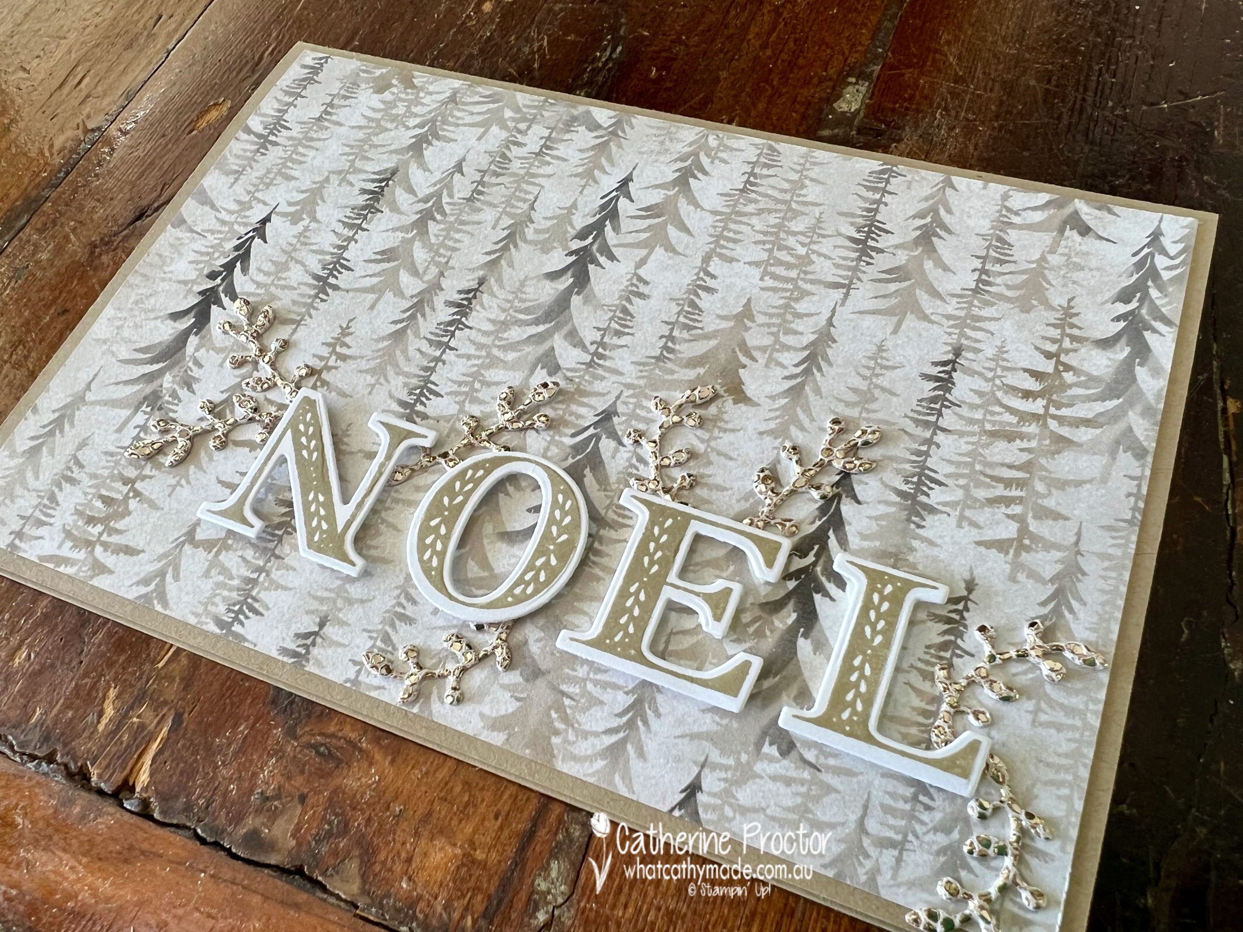 Stampin' Up! Joy Of Noel Christmas Card - What Cathy Made