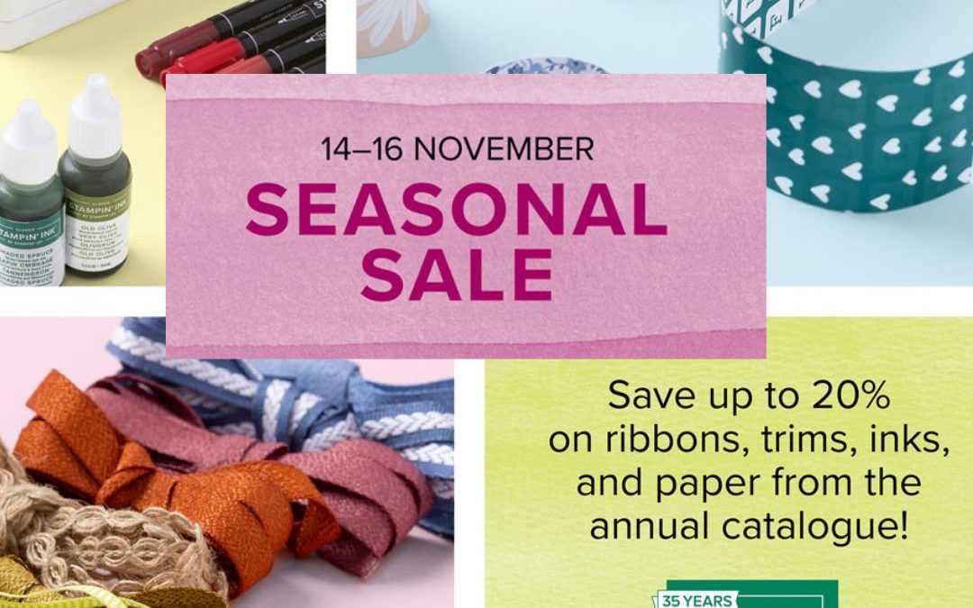The Stampin’ Up! Three Day Seasonal Sale Starts Today