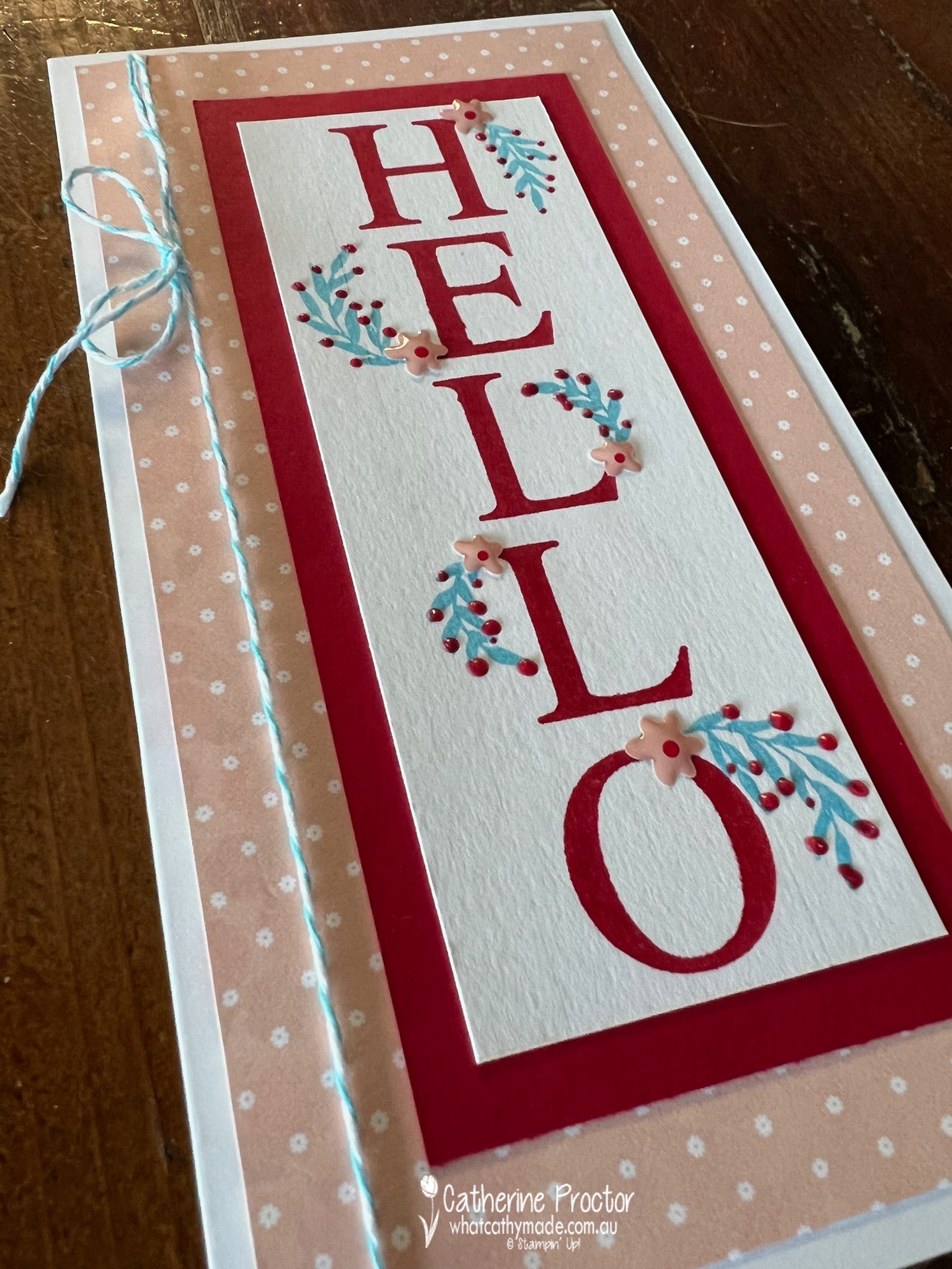 AWH Colour Creations Classic Letters Real Red Retro Slimline Card ...