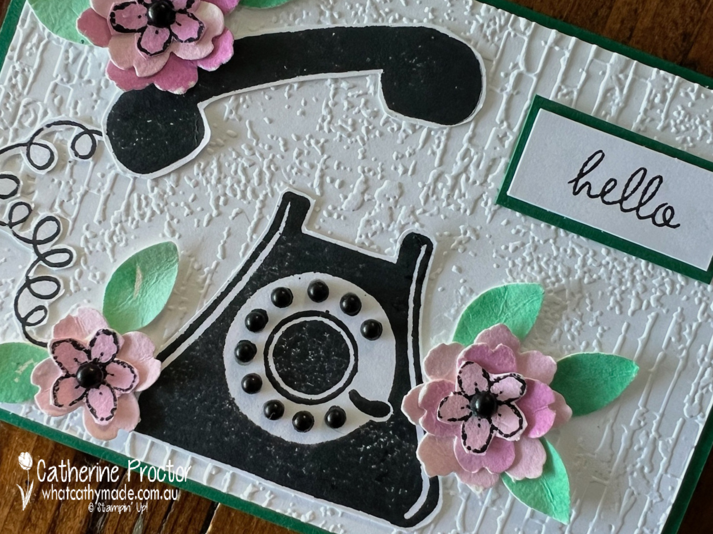 AWH Colour Creations Let's Chat Shaded Spruce Card - What Cathy Made