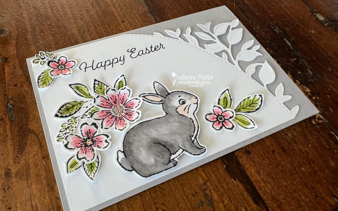AWH Colour Creations Easter Bunny Smoky Slate Card 