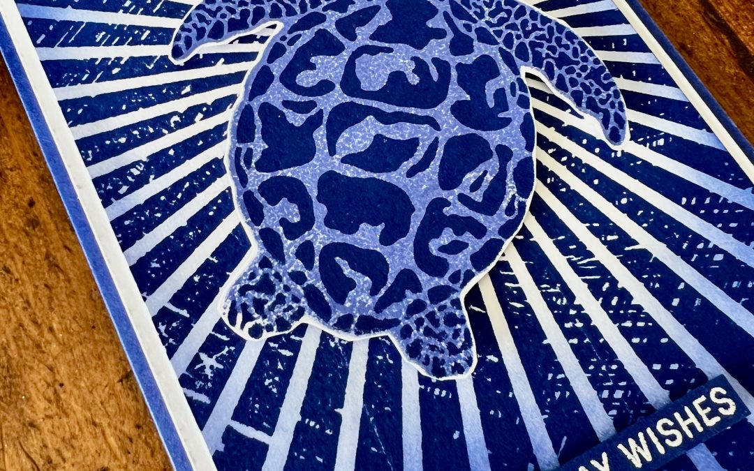 AWH Colour Creations Ray of Light Sea Turtle Card  