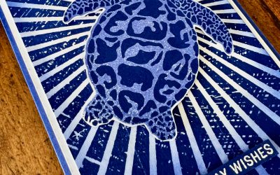 AWH Colour Creations Ray of Light Sea Turtle Card  