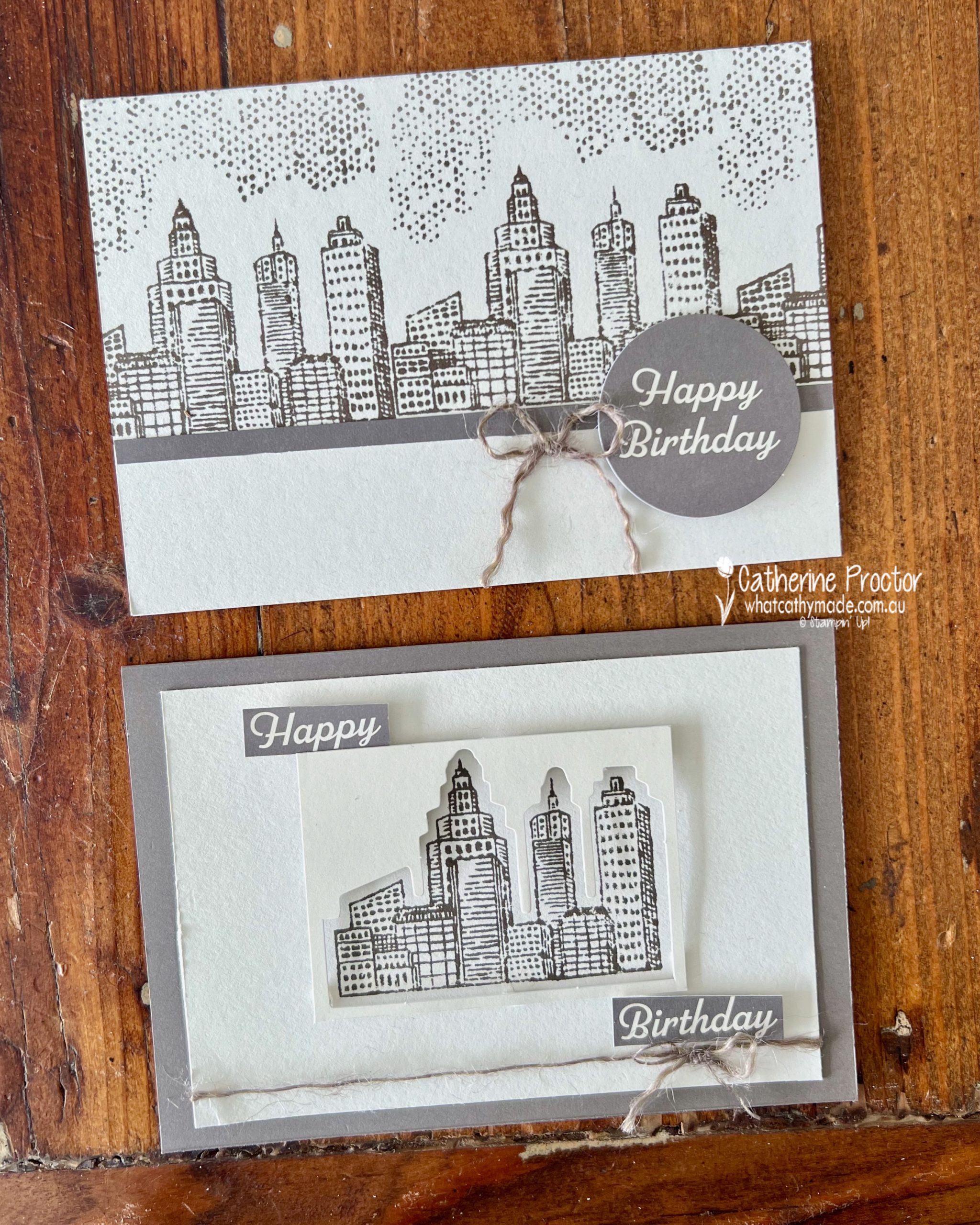 Stampin' Up! Basic Beige City Sights Kit Alternatives Card - What Cathy ...