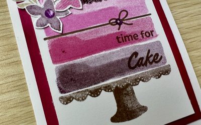 Stampin’ Up! Berry Burst Cake Fancy Card  