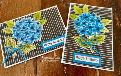 Azure Afternoon Thankful Garden  Birthday Cards With Two Colouring Alternatives