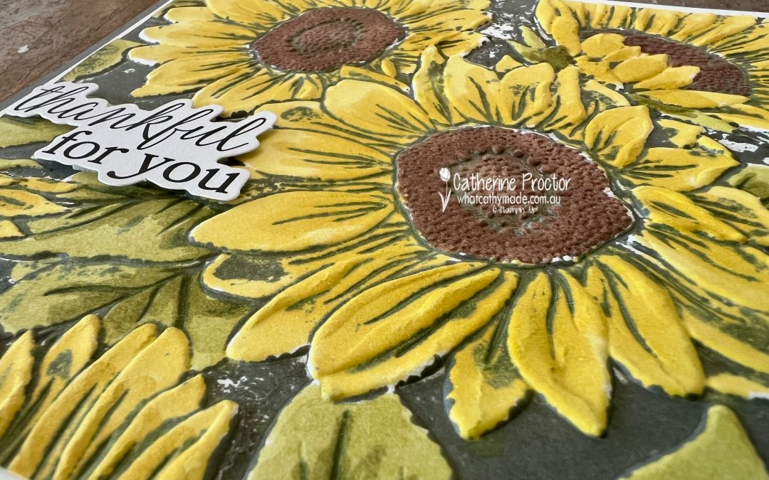 Basic Gray and Sunflower 3D Embossing Folder Cards