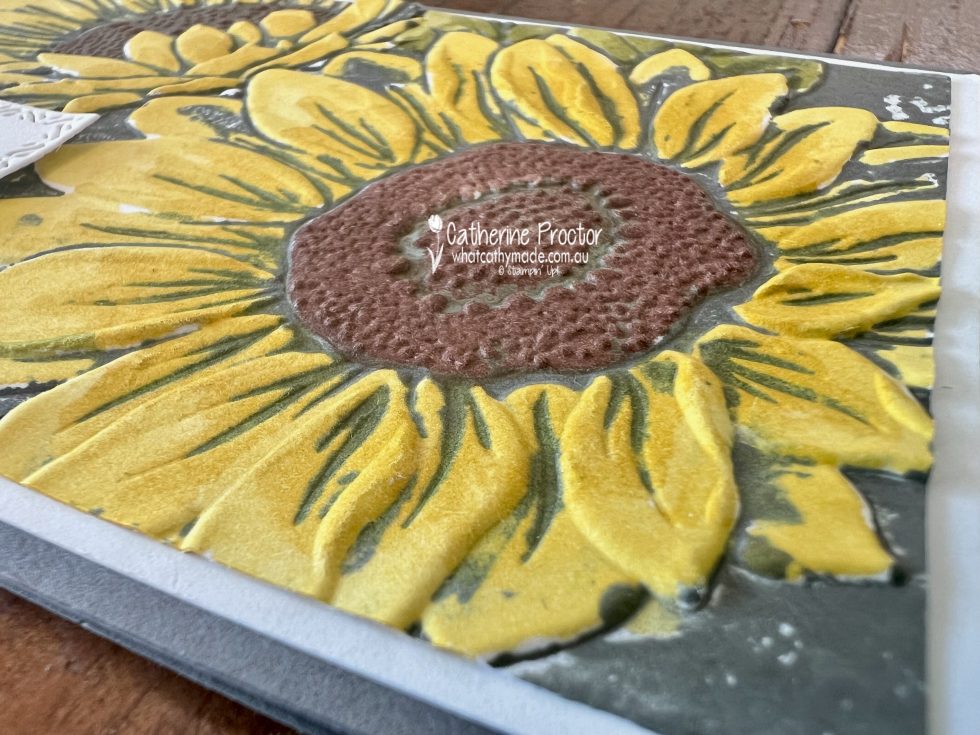 Basic Gray and Sunflower 3D Embossing Folder Cards - What Cathy Made