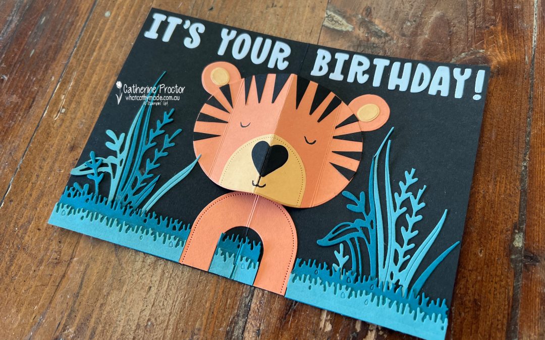 Timid Tiger Pop-up Birthday Card