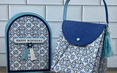 Balmy Blue Gift Bag and Birthday Card
