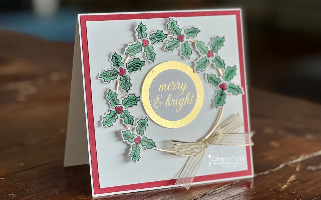 Jolly Holly Cherry Cobbler Christmas Card