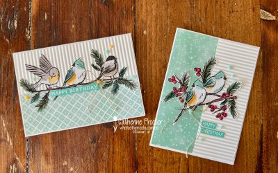 Nests of Winter – Two Cards From One Layout