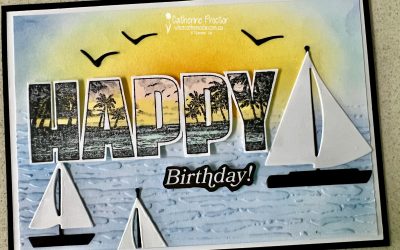 Sunrise Sailing & Happy Place Birthday Card