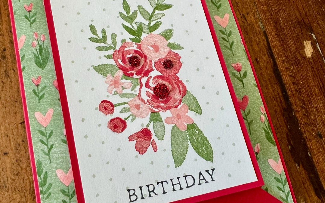 Week 44 Real Red – Two card designs for using up your Designer Series Paper