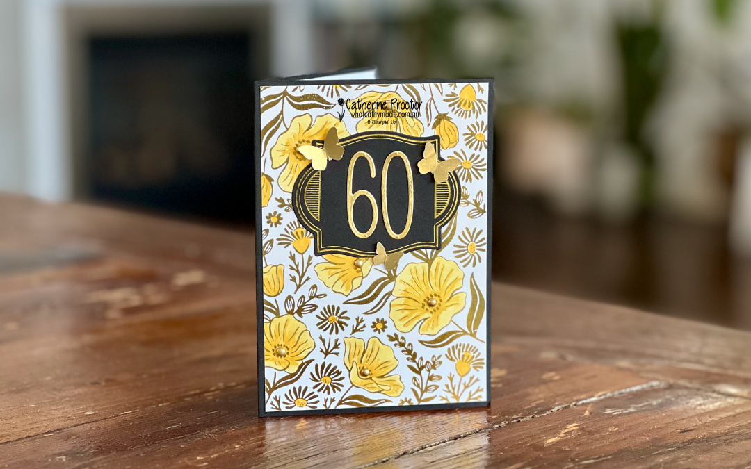 Daffodil Delight Hot Foil 60th Birthday Card